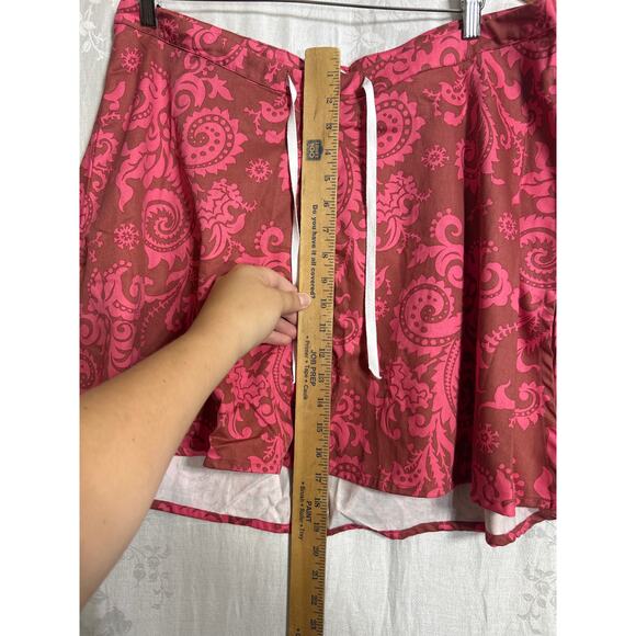 Binsi Birthing Skirt Small Pink Fleur De Lis NEW Snap Front Labor Delivery Birth - Picture 4 of 10